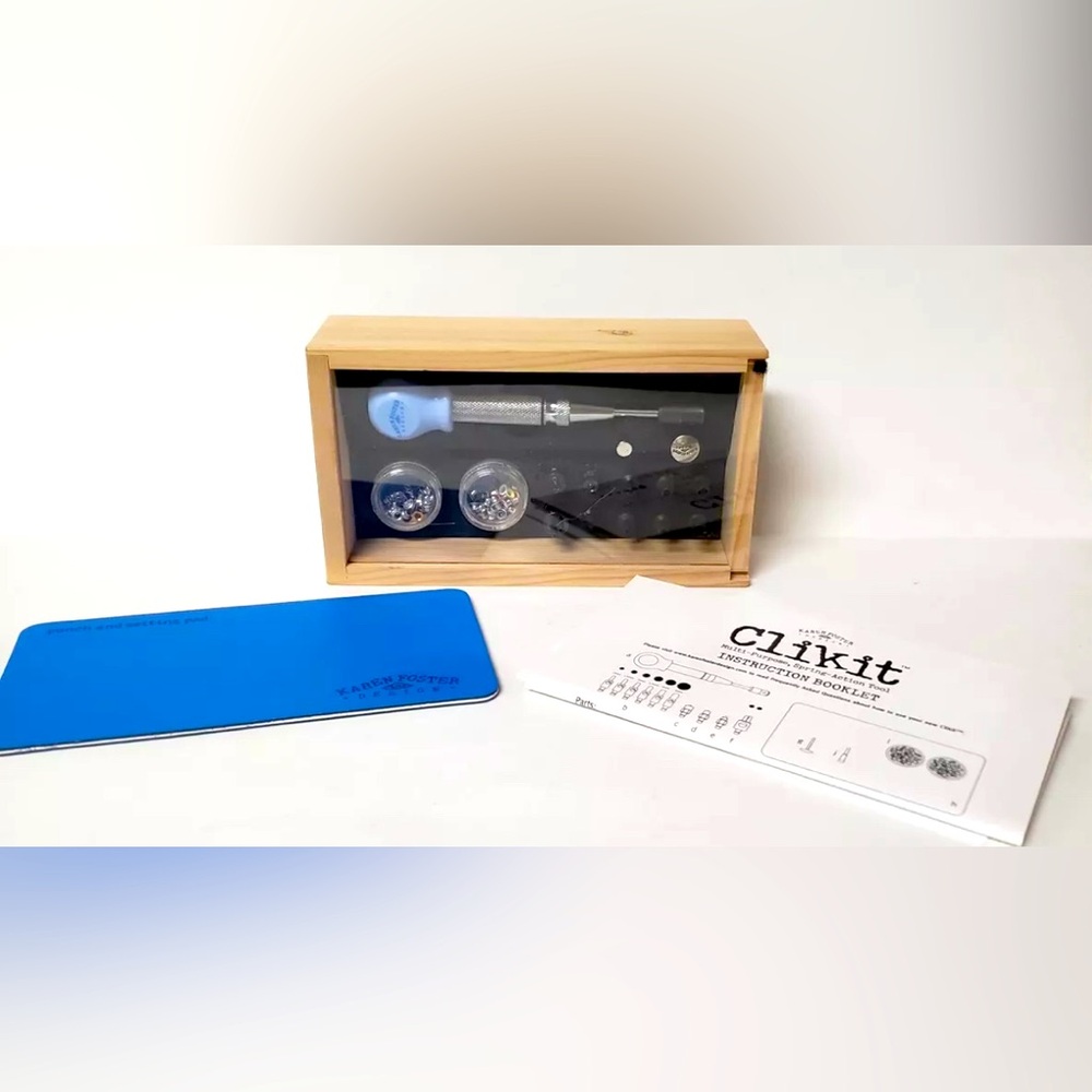 EUC - Karen Foster Clikit Multi-Purpose Spring Action Tool (with Instructions)